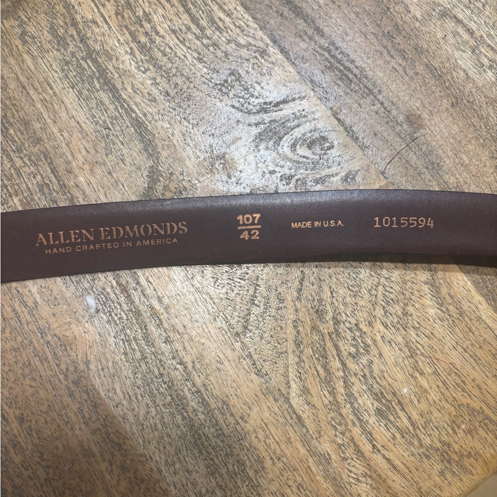 Allen Edmonds Brown Leather Belt